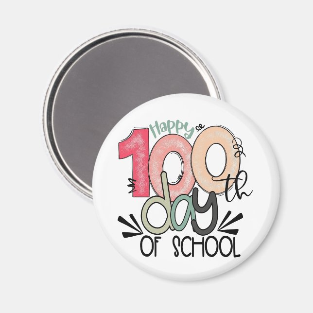 Íman celebração dos 100 dias de escola (Front/Back)