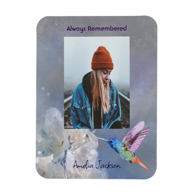 Íman Celebração Memorial de Fotos da Vida (Vertical)