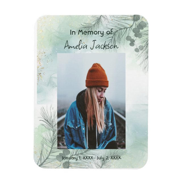 Íman Celebração Memorial de Fotos da Vida (Vertical)