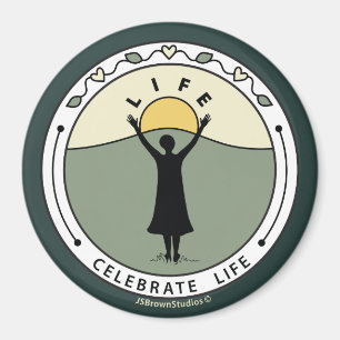 Íman Celebrar a Vida útil C_Round Magnet 3"