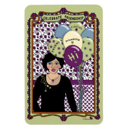 Íman Celebrar o Magnet do Refrigerador Friendship_A_4x6