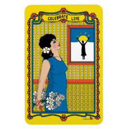 Íman Celebrar o Magnet do Refrigerador Life_B_4x6