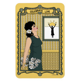 Íman Celebrar o Magnet do Refrigerador Life_C_4x6