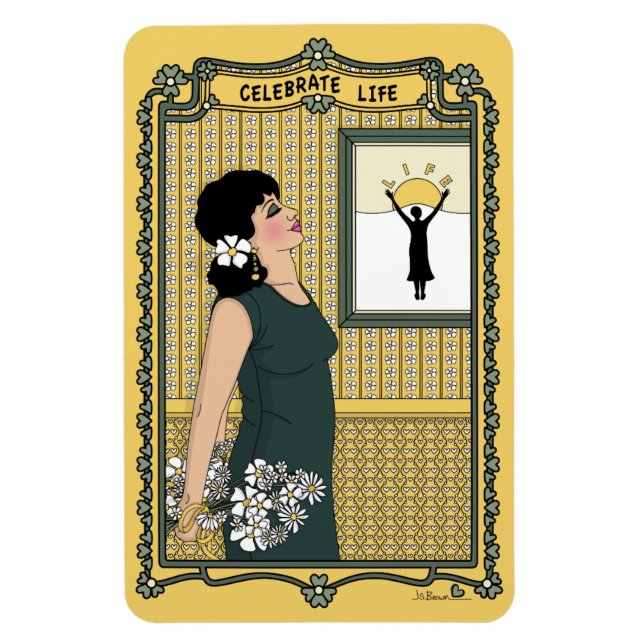 Íman Celebrar o Magnet do Refrigerador Life_C_4x6 (Vertical)