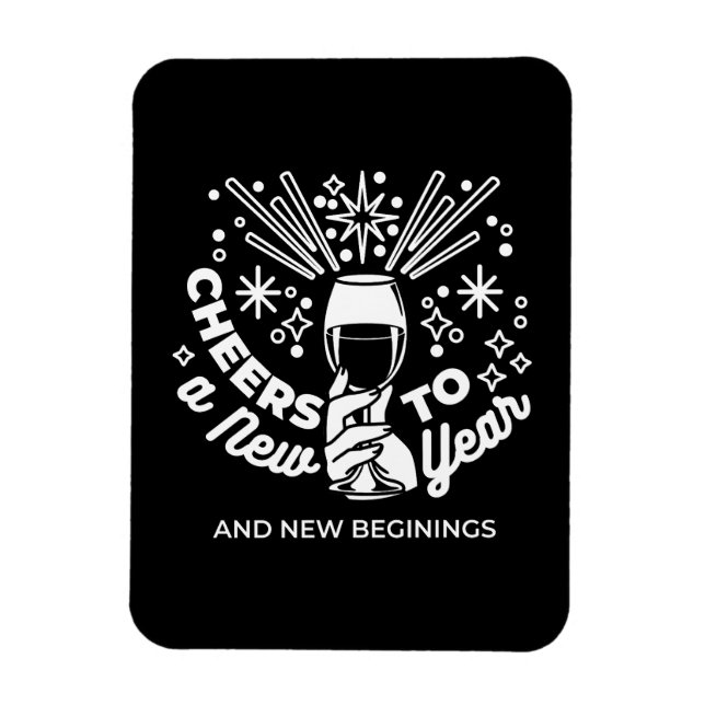 Íman Celebrar o novo começo Ilustração de Vidro de Vinh (Vertical)