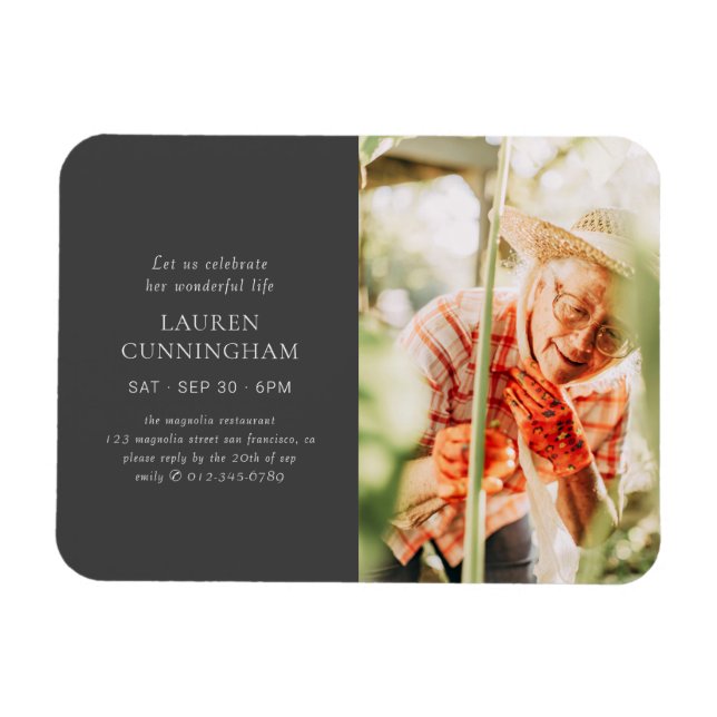 Íman Celebrar Sua Foto Simples E Simples Moderna (Horizontal)