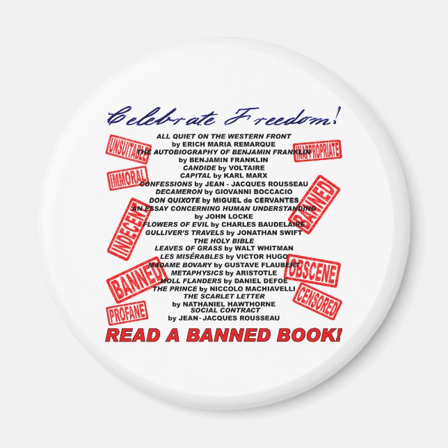 Íman Celebre a liberdade! Leia um livro banido! (selo) (Frente)