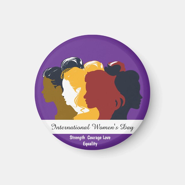 Íman Celebre o Dia Internacional da Mulher 8 de março d (Frente)