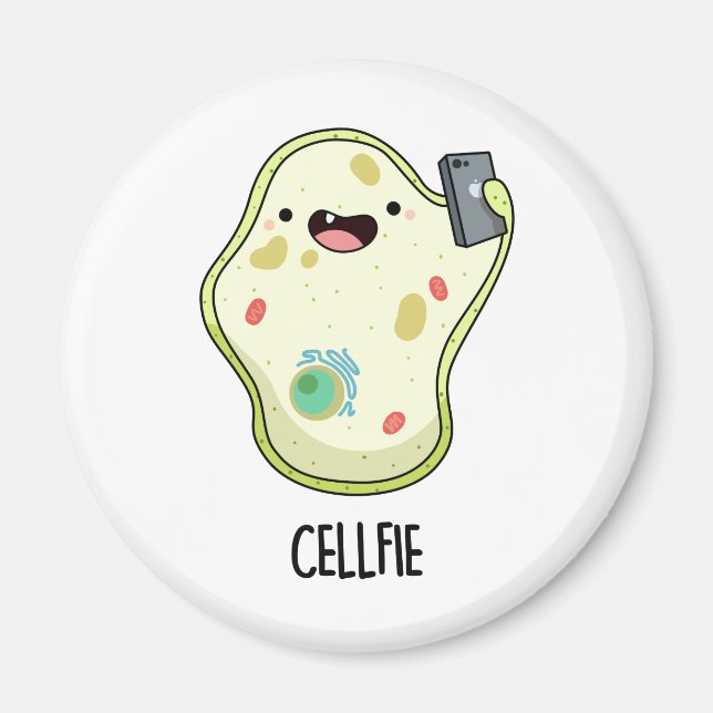 Íman Cellfie Funny Biology Selfie Pun (Frente)