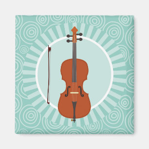 Íman Cello Fun Turquoise Swirl Music