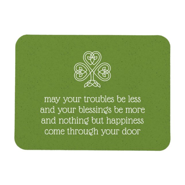Íman Celtic Knot Shamrock Irish Benessings 3 (Horizontal)