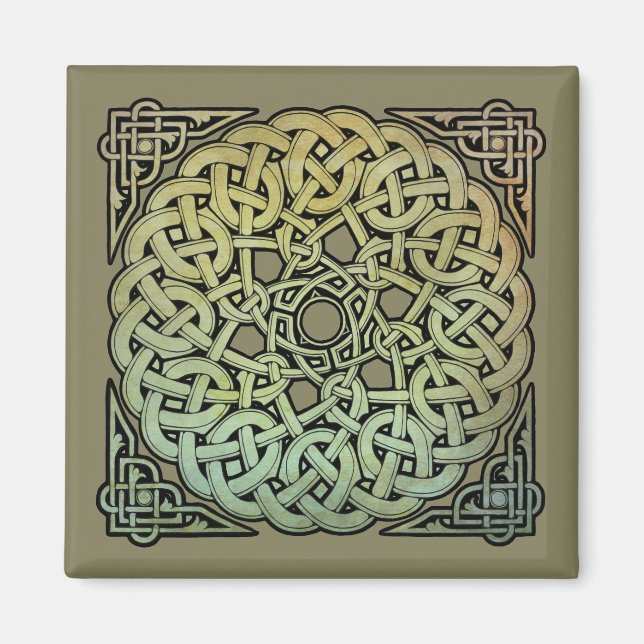 Íman Celtic Knotwork Mandala (Frente)