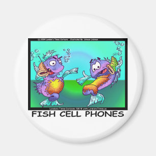 Íman Celulares de Peixe Camisetas Engraçadas Canecas Ca
