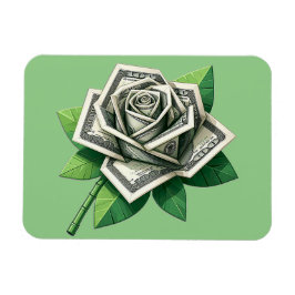 Íman cem dólares de origami rosa art