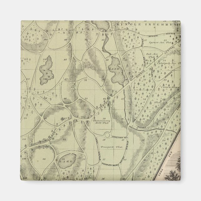 Íman Cemitério de Woodlawn (Frente)