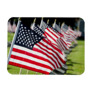 Íman Cemitério militar histórico com bandeiras dos EUA