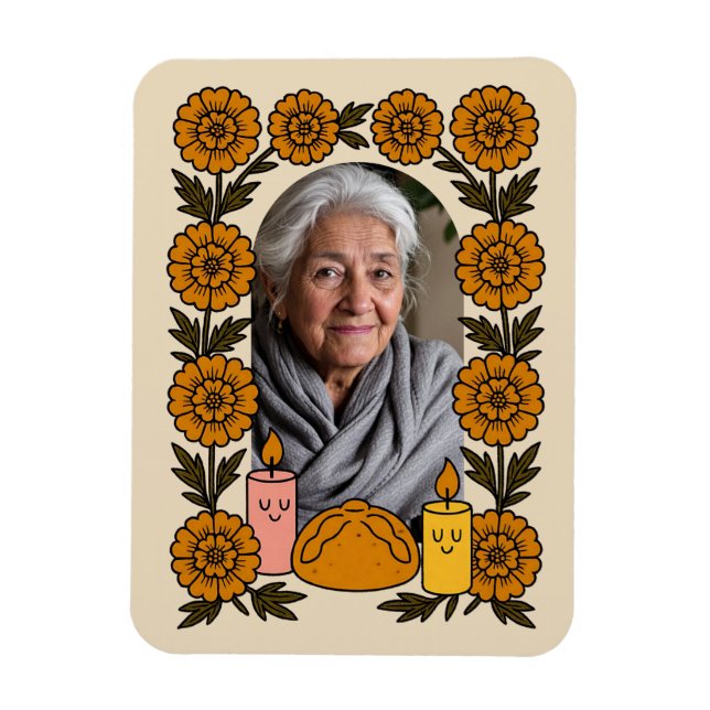 Íman Cempasúchil Ofrenda Altar Día de Muertos (Vertical)