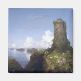 Íman Cena Costeira Italiana com Torre Arruinada