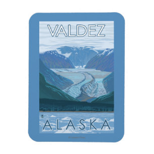 Íman Cena da geleira - Valdez, Alaska