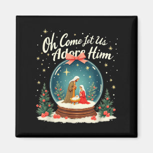 Íman Cena da Natal Oh Venha Vamos Adorá-Lo