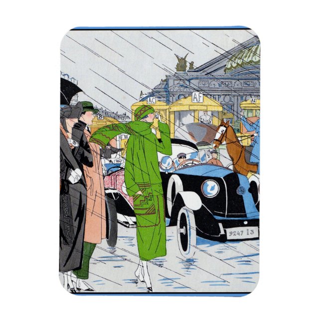 Íman Cena da Rua Art Deco (Vertical)