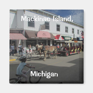 Íman Cena da rua da ilha de Mackinac
