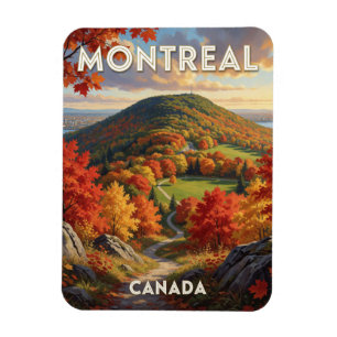 Íman Cena de bordo de Maple de Outono em Montreal Canad