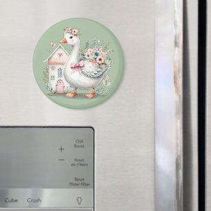 Íman Cena de Casa Floral de Algodão