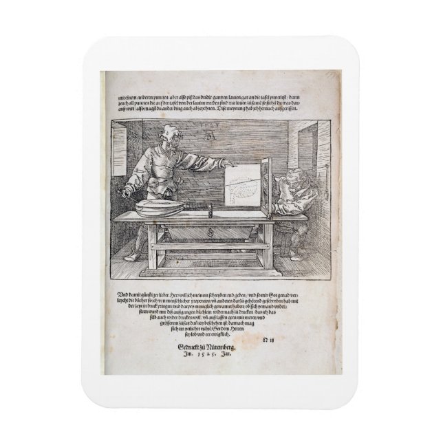 Íman Cena de Durer 'Course in Art of Drawing', (Vertical)
