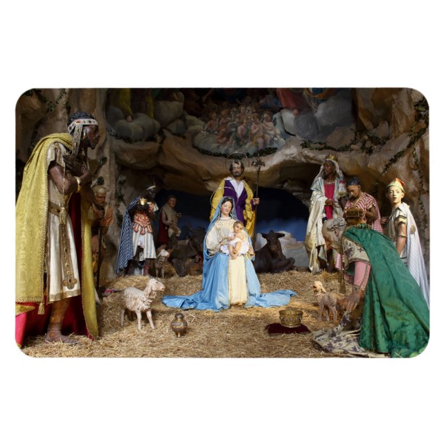 Íman Cena de Natal Antiquada (Horizontal)