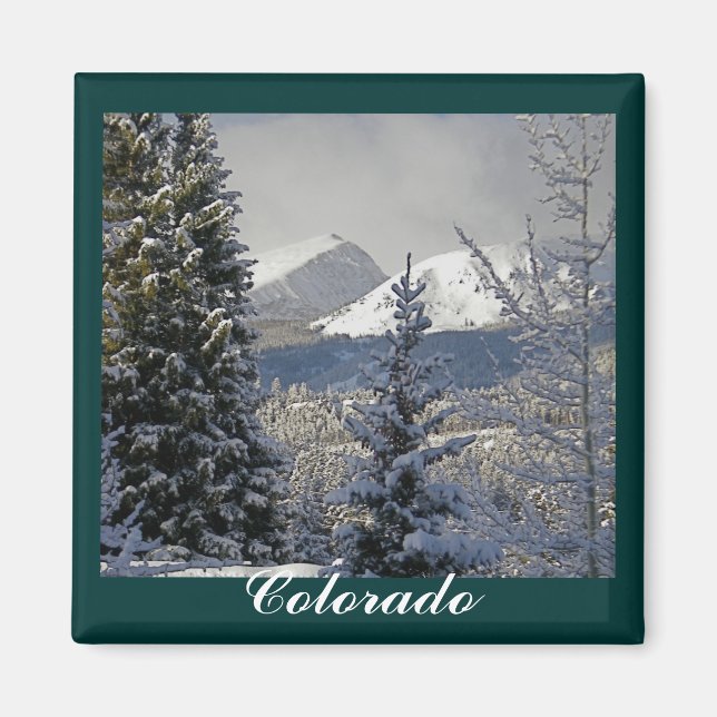 Íman Cena de Neve de inverno, Colorado (Frente)