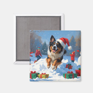 Íman Cena de Neve Festiva Belga de Shepherd Christmas