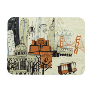 Íman Cena de San Francisco do Doodle