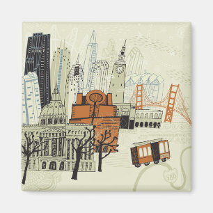 Íman Cena de San Francisco do Doodle