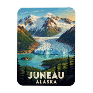 Íman Cena de viagem ao glaciar Mendenhall Juneau Alasca