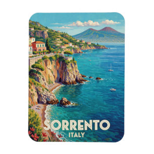 Íman Cena de Viagem Costeira em Sorrento, Itália 🍋