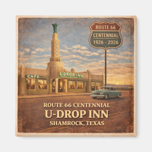 Íman Cena do Centenário de Shamrock Texas na Rota Retro