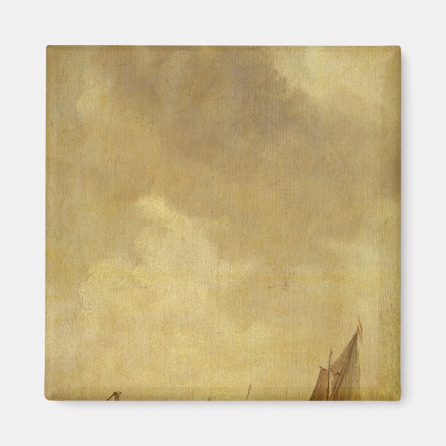 Íman Cena do rio, com pescadores jogando uma rede, 1638 (Frente)