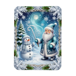 Íman Cena Festiva de Natal com Neve