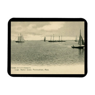 Íman Cena Harbour, Provincetown, MÃE 1905 Vintage