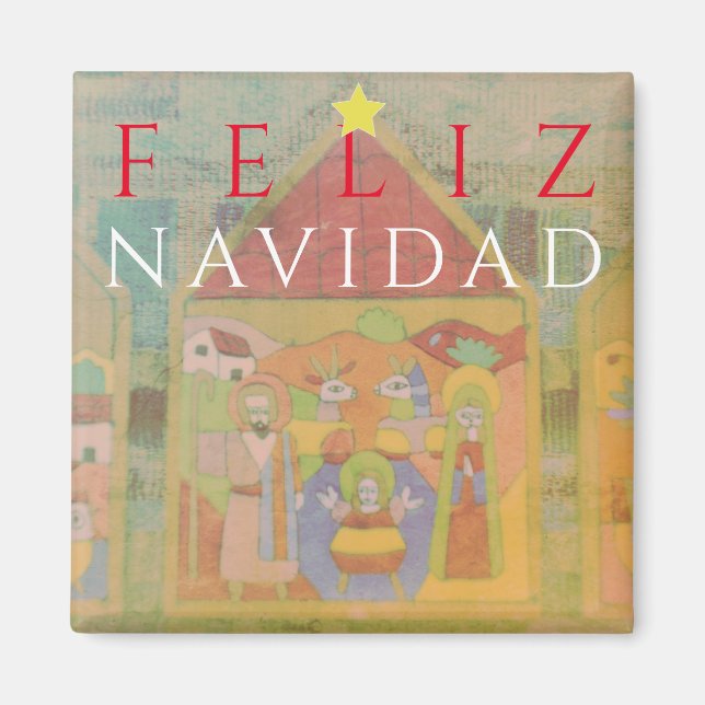 Íman Cena Natividade "Feliz Navidad" (Frente)