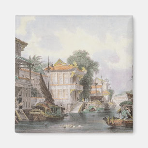 Íman Cena no canal de Horan perto do cantão, c.1850