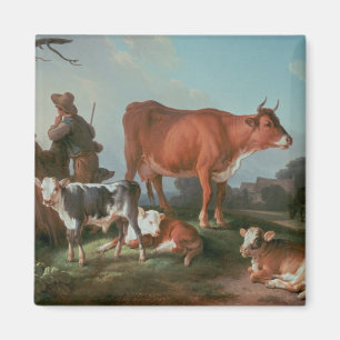 Íman Cena pastoral com um cowherd