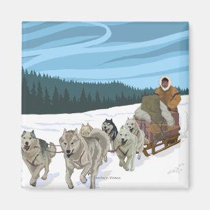 Íman Cena Sledding do cão - Fairbanks, Alaska