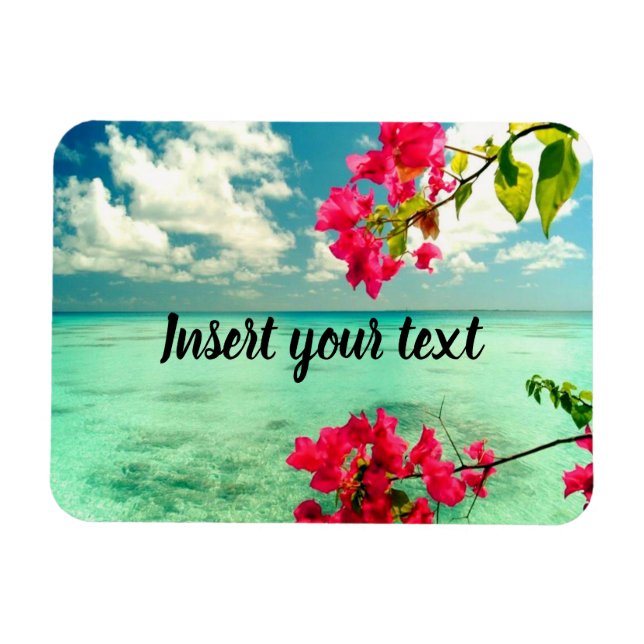 Íman Cena tropical personalizável (Horizontal)