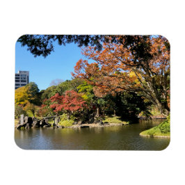 Íman Cenário Colorido de Árvores no Jardim Japonês
