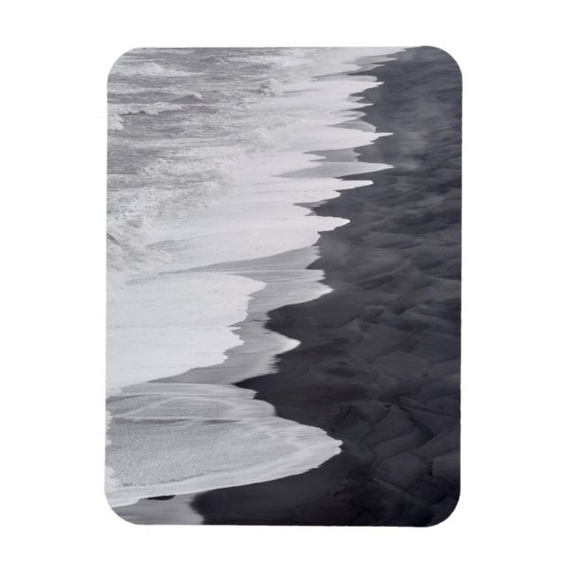Íman Cenário de praia em preto e branco (Vertical)