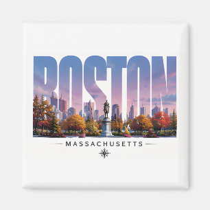 Íman Cenário de viagem da orla de Boston Massachusetts
