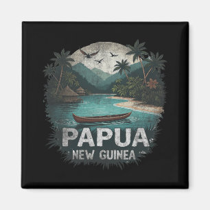 Íman Cenário Retro da Papua-Nova Guiné Lembrança Vintag