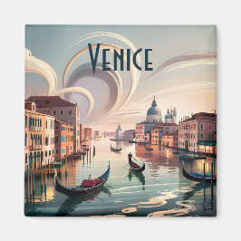 Íman Cenário urbano personalizado de Veneza Itália aqua